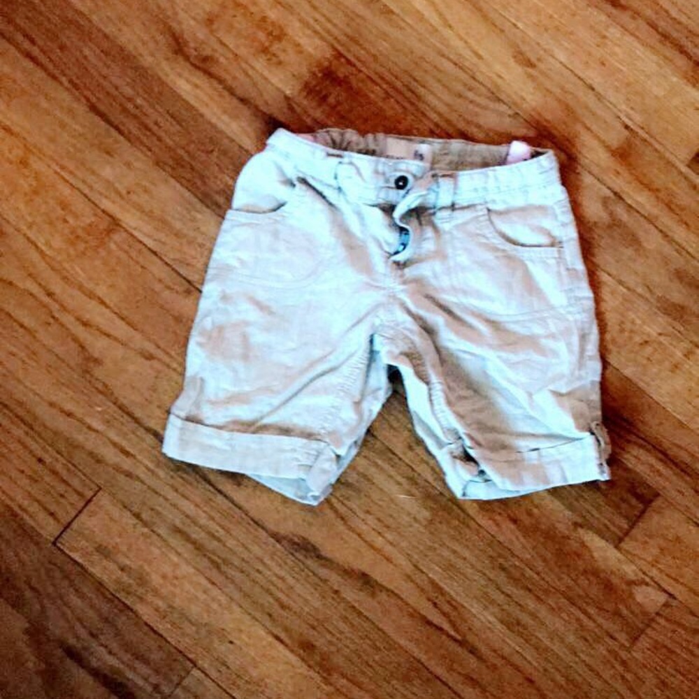 Khaki cargo shorts
